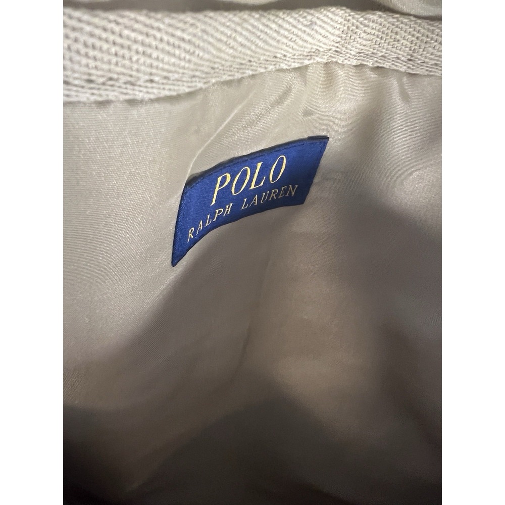 Polo Ralph Lauren Kids Canvas Polo Bear Bookbag Neutral School Travel - Picture 9 of 10